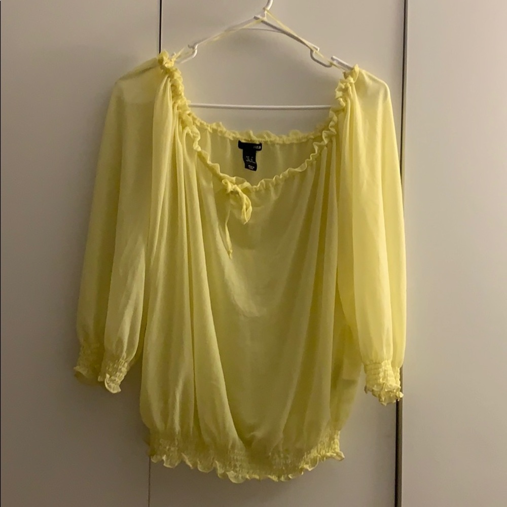 H&M Yellow Sheer Shirt